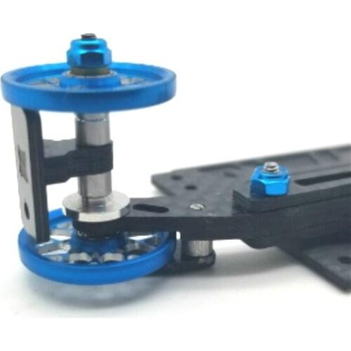 4Pcs Self-made Carbon Fiber Wheel Stabilizer Anti-rollover for Rear 19 Mm Guide Rollers Parts for Tamiya Mini 4WD Car