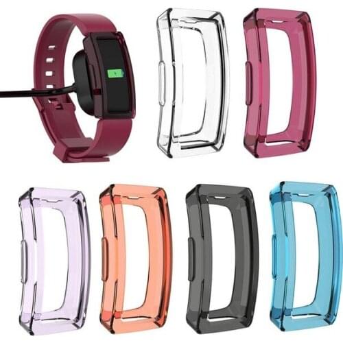 TPU Transparant Watch Case Cover Shell Housing Protection Cover For Fitbit Inspire/Inspire HR Fitness Tracker Protective Cases
