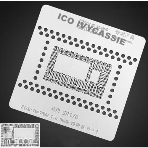 SR170 BGA Stencil For Macbook CPU IC 4th Generation Chip Reballing Tin Plant Net Solder Heat Template Amaoe 0.30mm Thickness
