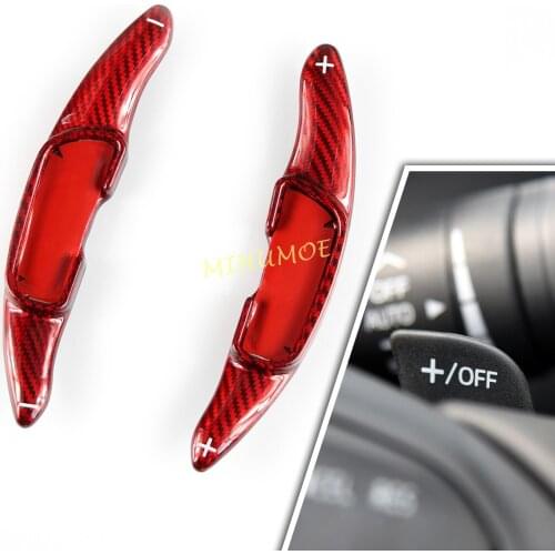 Carbon Fiber Steering Wheel Paddle Shifter Extension For Mazda 3 6 MX-5 Red BM BN KF