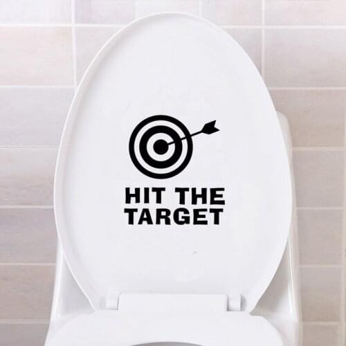 Funny Toilet Sticker HIT The Target Toilet Sticker Home Decor Wall Stricker Funny Wall Bathroom Waterproof vinyl PH57
