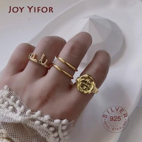 925 Sterling Silver Rings For Women Double Lines WarterDrop Shape Trendy Punk Thai Silver Geometric Party Couple Fine Jewelry