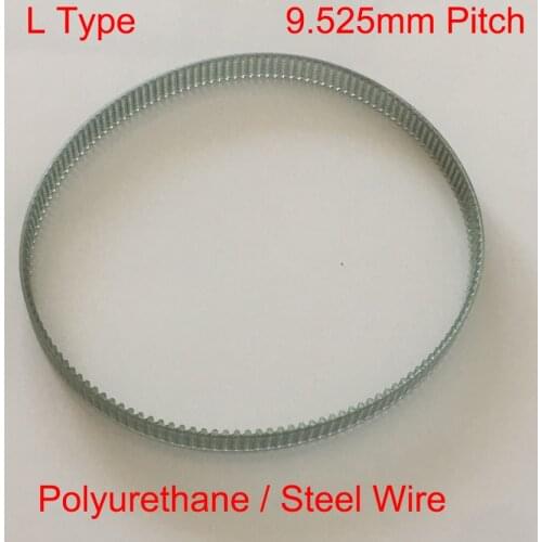 203L 210L 225L 54 56 60 T Tooth 10mm 15mm 20mm 25mm 30mm Width 9.525mm Polyurethane PU Steel Wire Cogged Synchronous Timing Belt
