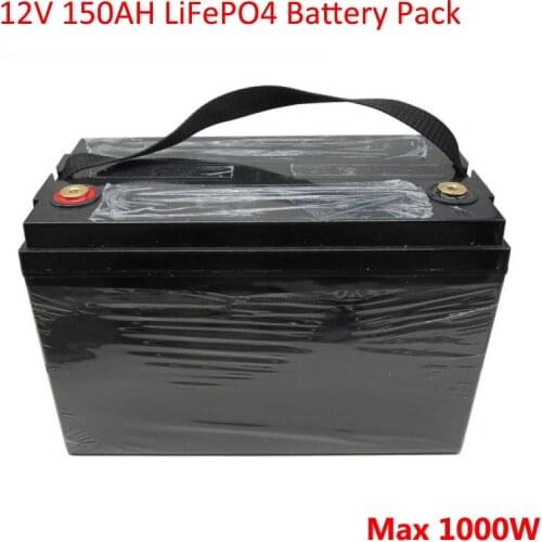 1000W 12V 120Ah Lifepo4 battery pack for UPS solar storage sytem solar panel golf trolley motor caravan