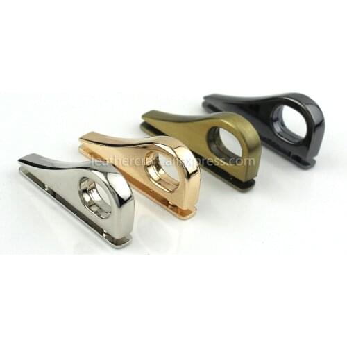 2pcs Metal Bag Side Anchor Gusset Hanger carbiner Clamps Oval Ring Bag Side Edge Anchor Link Hardware for Bag Purse Strap