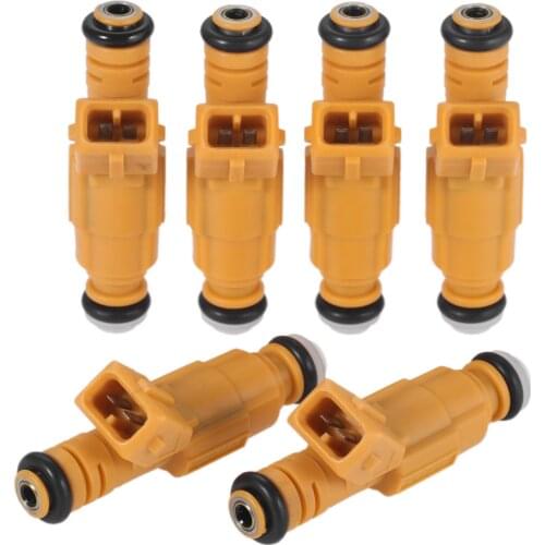 6 pcs 4 Hole Fuel Injectors fit for Jeep Cherokee Grand Cherokee 1987-1998 Wrangler Comanche 4.0L 0280155710 0280155700