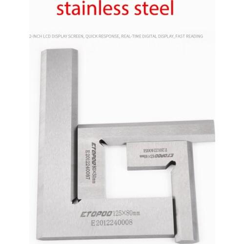 63x40 80x50 125x80 Precision Knife Edge Square Ruler 90 Degree Right Angle Ruler Engineer MeasuringTool
