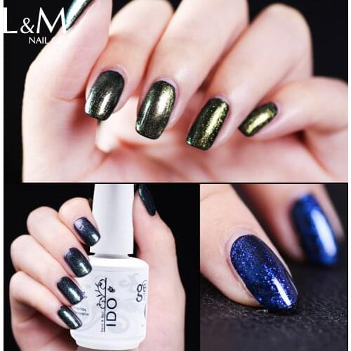 Free shipment 12 pcs Long Lasting led uv Lacquer Chameleon Nail Gel Manicure Varnish brillant brand Chinese Wholesale
