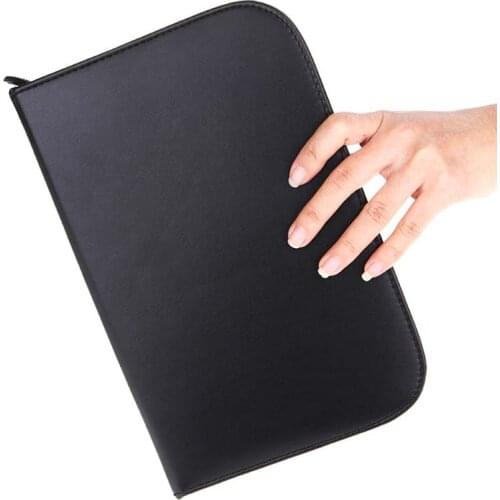 Portable 29 Pockets PU Leather Zipper Holder Case Men Women Travel Make Up Brush Cosmetics Organizer Makeup Brushes Bag FA$1