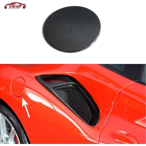 Dry Carbon Fiber Material Fuel Tank Cap Decoration Cover case for Ferrari 488 N Style 2015 2016 2017 2018