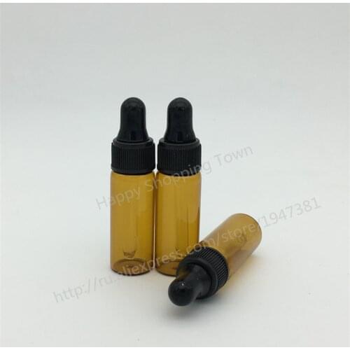 Travel bottle 5ml Amber Glass Dropper Bottle,5cc Mini Brown Dropper Glass Vial, 5cc Glass Container,Small Dropper Container