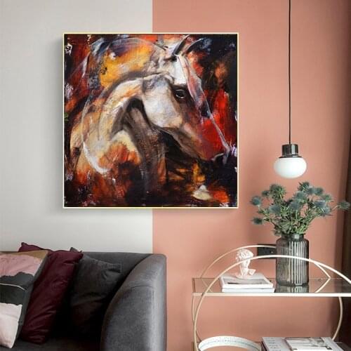 Large Size Printing Animal Horse White Wall Art Picture Home Decor Living Room Modern Canvas Print Paintings No Frames