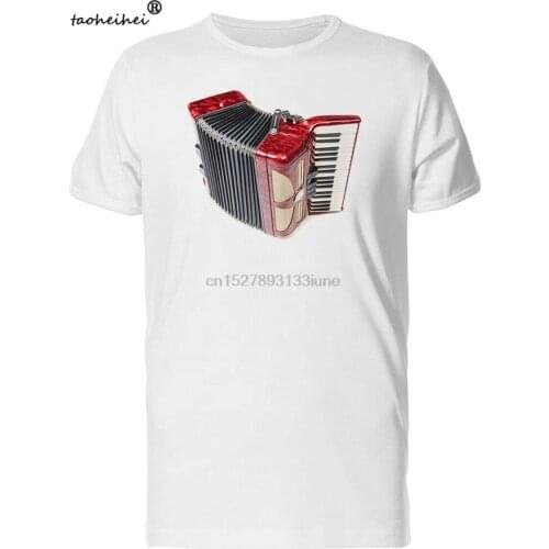 Classy Vintage Red Accordion Men Tee -Image By Style Round Tee Shirt
