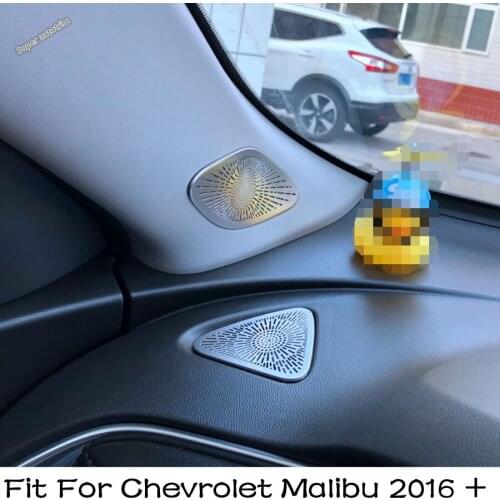 Stainless Steel A-pillar / Dashboard Speaker Loudspeaker Horn Decoration Cover Trim Fit For Chevrolet Malibu 2016 - 2020