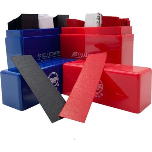 Red/Blue 300 Sheet/Box Dental Articulating Paper Strips Dental Lab Product Tool Oral Teeth Care Whitening Material 7.2*6.2*2.3cm