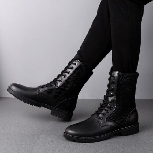 Casual Sports Shoes Mens Casual Boots Man Shoes Leather Shoe Men Black Fashion Hot Sale Sneakers Flat Mens Sneaker Leisure