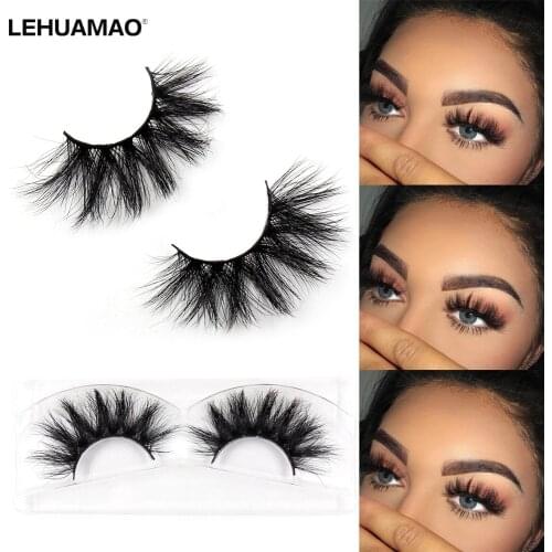 LEHUAMAO Makeup Eyelashes 3D Mink Lashes Fluffy Soft Wispy Volume Natural long Cross False Eyelashes Eye Lashes Reusable Eyelash