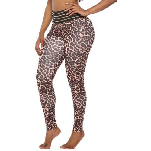 Leopard print Leggings Women Fitness Running Yoga Pant High Waist Tummy Control Push Up Fitness Leggings Sport Gym Wear
