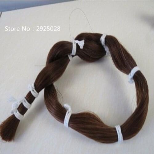 Natural 250g brown mongolia horse hair bow hair 80-85cm for violin viola cello Free Shipping