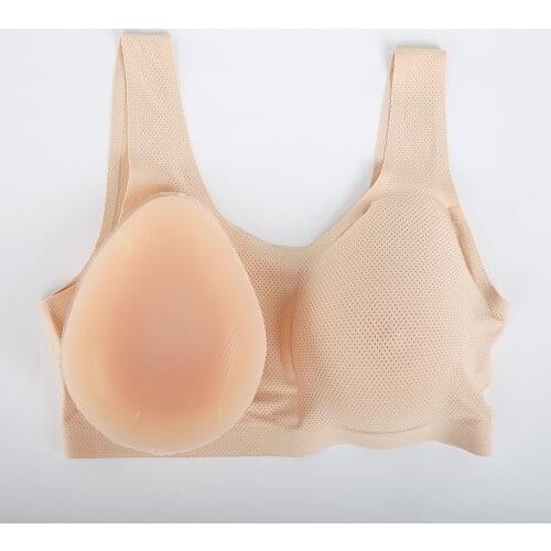 NEW Artificial Silicone Breast Forms Bra Crossdresser C cup breast underwear set with L code 800g breast