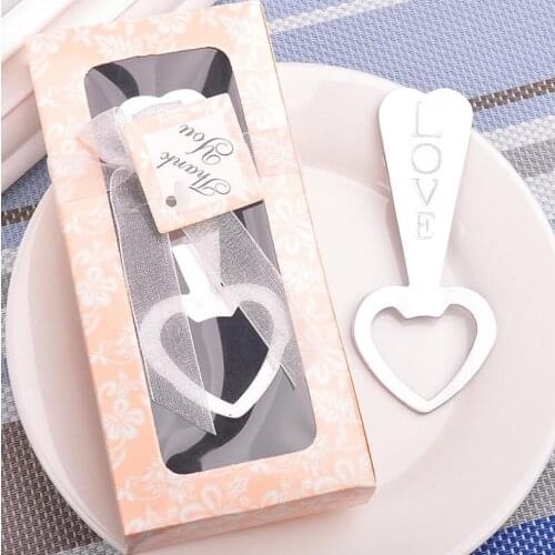 Love Heart Bottle Opener Wedding Favor Bridal Shower Gifts Bar Tools Party Supplies LX1722