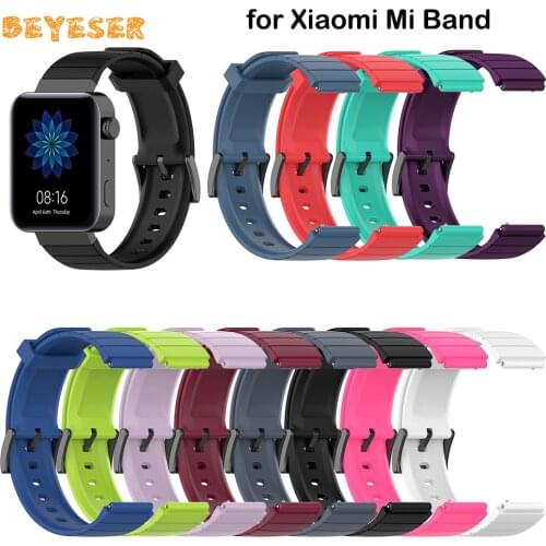 18mm Soft Silicone New Belt for Xiaomi Mi Smart Watch Band official Bracelet Replacement Original Strap Wristband Accessorie