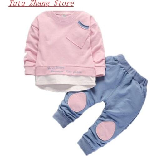 New Spring Autumn Baby Boys Tracksuit Kids Long Sleeve T-shirt Top Leisure Pants 2pcs Children Clothing Infant Sets Sport Suit