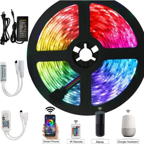LED Strip Lights Bluetooth WiFi Luces Led RGB5050 SMD2835 5M10M15M DC12V Remote Control LightingFlexible Waterproof Tape Diode