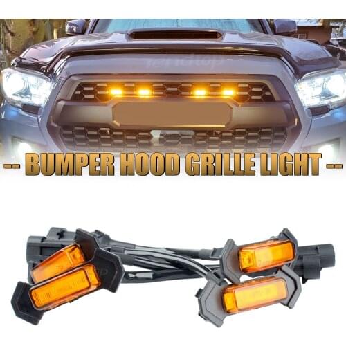 Tendtop ‎LED Grille Lights For Toyota Tacoma TRD PRO 2016 2017 2018 Daytime Running Lights Police Emergency Warning
