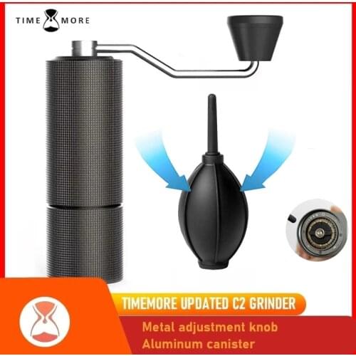Timemore upgrade Chestnut C2 High quality Aluminum Manual Coffee grinder Stainless steel Burr grinder Mini Coffee milling