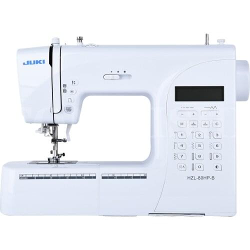 Juki HZL-80 Household Electronic Sewing Machine,197 Stitches,1-Step Buttonhole, Auto Threading,Can Sew Thick And Thin Materials