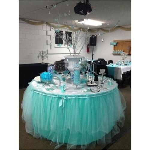 2200 x 15cm Blue Theme Organza Sheer Tulle Roll Rustic Wedding Party Decoration Spool Craft Table Runner Baby Shower