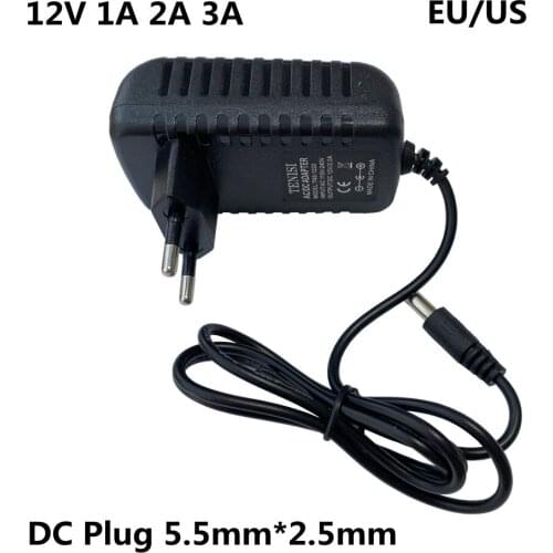 AC 110-240V DC 12V 1A 2A 3A Universal Power Adapter Supply Charger Adaptor Eu Us For LED light strips TV SMD 5050 5630 5730