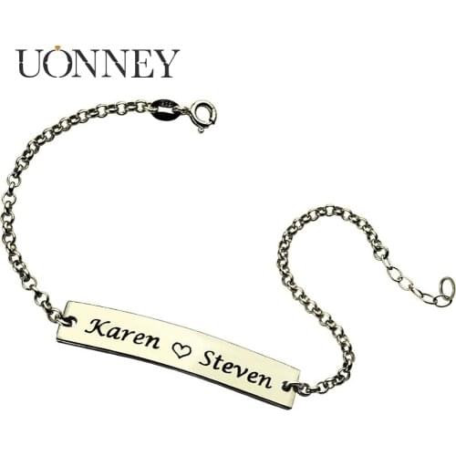 UONNEY Name Bracelets