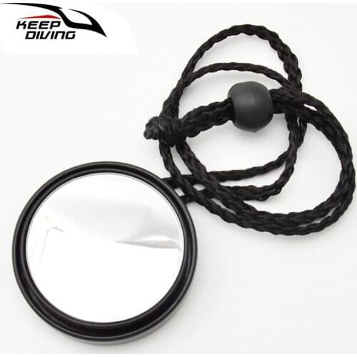 Diving Rear View Mirror Rotatable Cave Dive Mirrors With Adjustable Lanyard