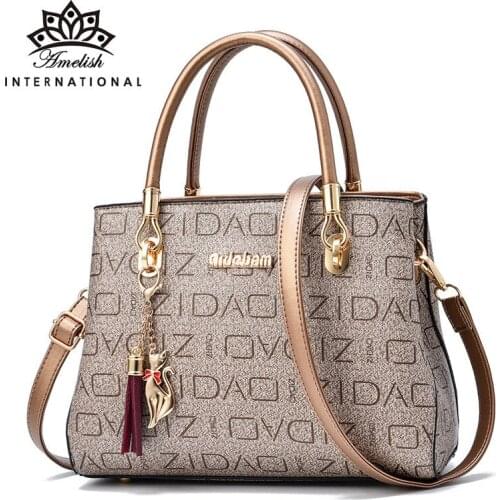 AMELISH Top-handle Casual Bags for Women 2021 Characters Ladies Party Travel Shoulder Bags Sequined Tassel Female Tote Handbag