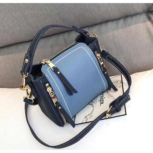 2019 Women Shoulder Bags Crossbody Bag For Women Handbag PU Leather Zipper Cute With Color matching shell shape bag ML-78