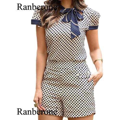 Ranberone Women 2 Piece Set Short Sleeve Crop Top + Short Matching Set 2021 Summer Jogger Set Sporty Workout Tracksuit Fitness