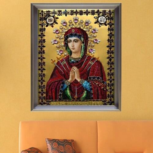 Golden Panno 5d Diy Cross Stitch Religion Icon of Leader Diamond Mosaic true religious men diamond embroidery rhinestone09