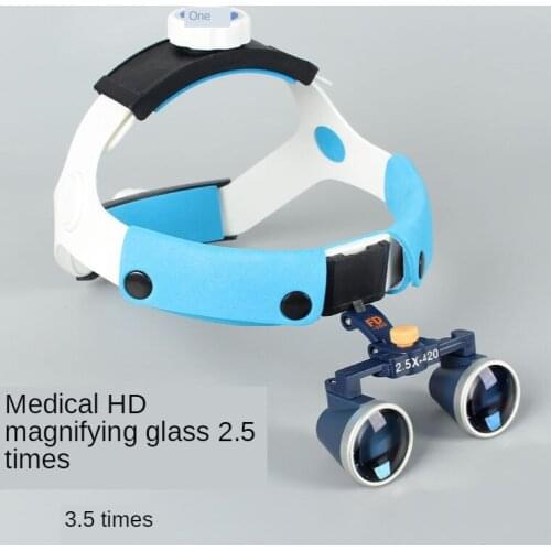 2.5X Medical Surgery Binocular Magnification Lens Wearable High-definition Polygonal Lens Surgical Suture Inspection