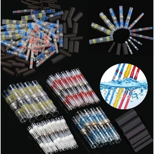 250Pcs Solder sleeves Seal Wire Connectors Kit, Heat Shrink Butt Connectors Waterproof and Insulated Electrical Wire Terminals