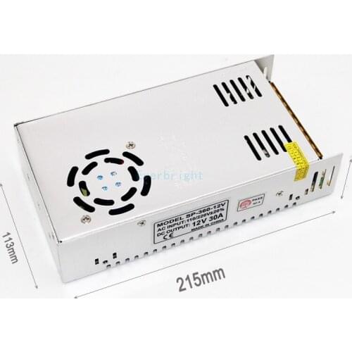 360W 12V 30A Small Volume Single Output Switching power supply for LED Strip CNC 3D Print
