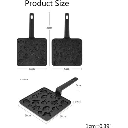 594C Breakfast Pan Multi-function Wheel Pancake Pan Small Frying Pan Egg Dumpling Non-stick Frying Pans Egg Frying Mould Pots