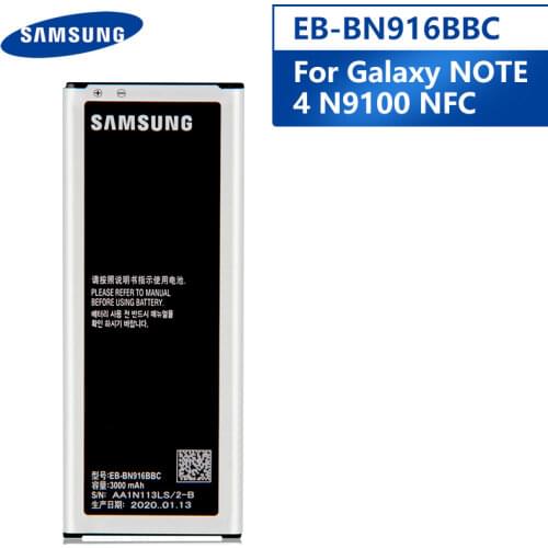Original Replacement Phone Battery EB-BN916BBC/BE For Samsung GALAXY NOTE4 N9100 N9108V N9109V N9106W NOTE 4 with NFC 3000mAh