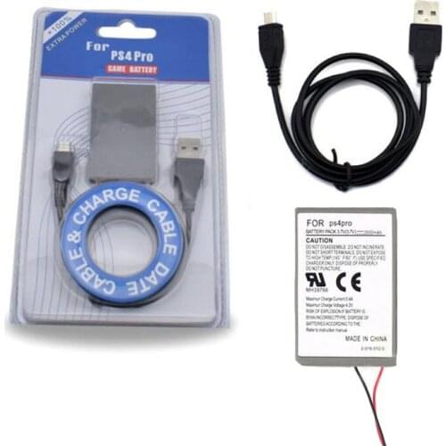 Rechargeable Battery Pack USB Charging Cable Power Charger for Sony Playstation DS4 Pro / PS4 Pro Wireless Controller Gamepad