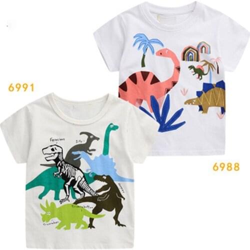 Bambino 2-7Years Little Boys Clothing Baby Costome 100% Cotton New Summer Children Tops Dinosaur T-shirts Dinosaur Clothes