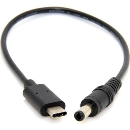 CYSM DC 5.5 2.5mm Power Plug Extension Charge to USB 3.1 Type C USB-C Cable 20cm