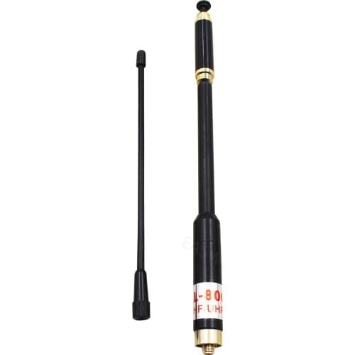 AL800 long distance dual band uhf vhf walkie talkie telescopic antenna BNC male