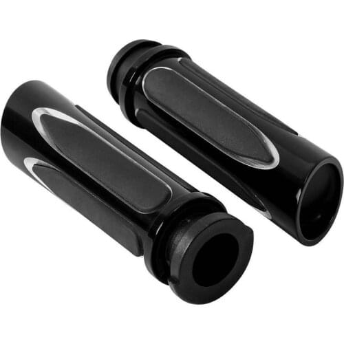 Motorcycle 1'' CNC Electric Handle Bar Grips For Harley Road King Street Glide Softail Sportster XL Dyna Fat Bob