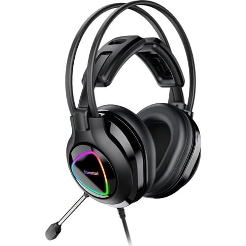 Tronsmart Glary Alpha Gaming Headset with Colorful LED Lighting 3.5mm+USB 360-degree Adjustable Microphone Multi-Platform